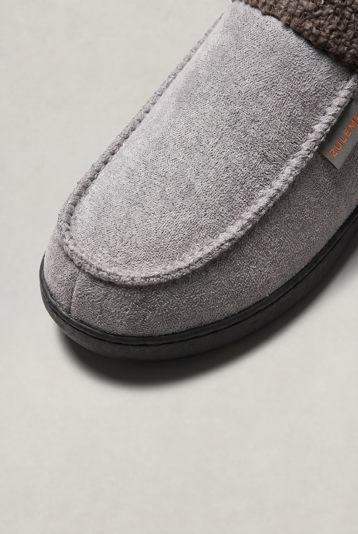 Men's Fleece-Lined Suede Slippers