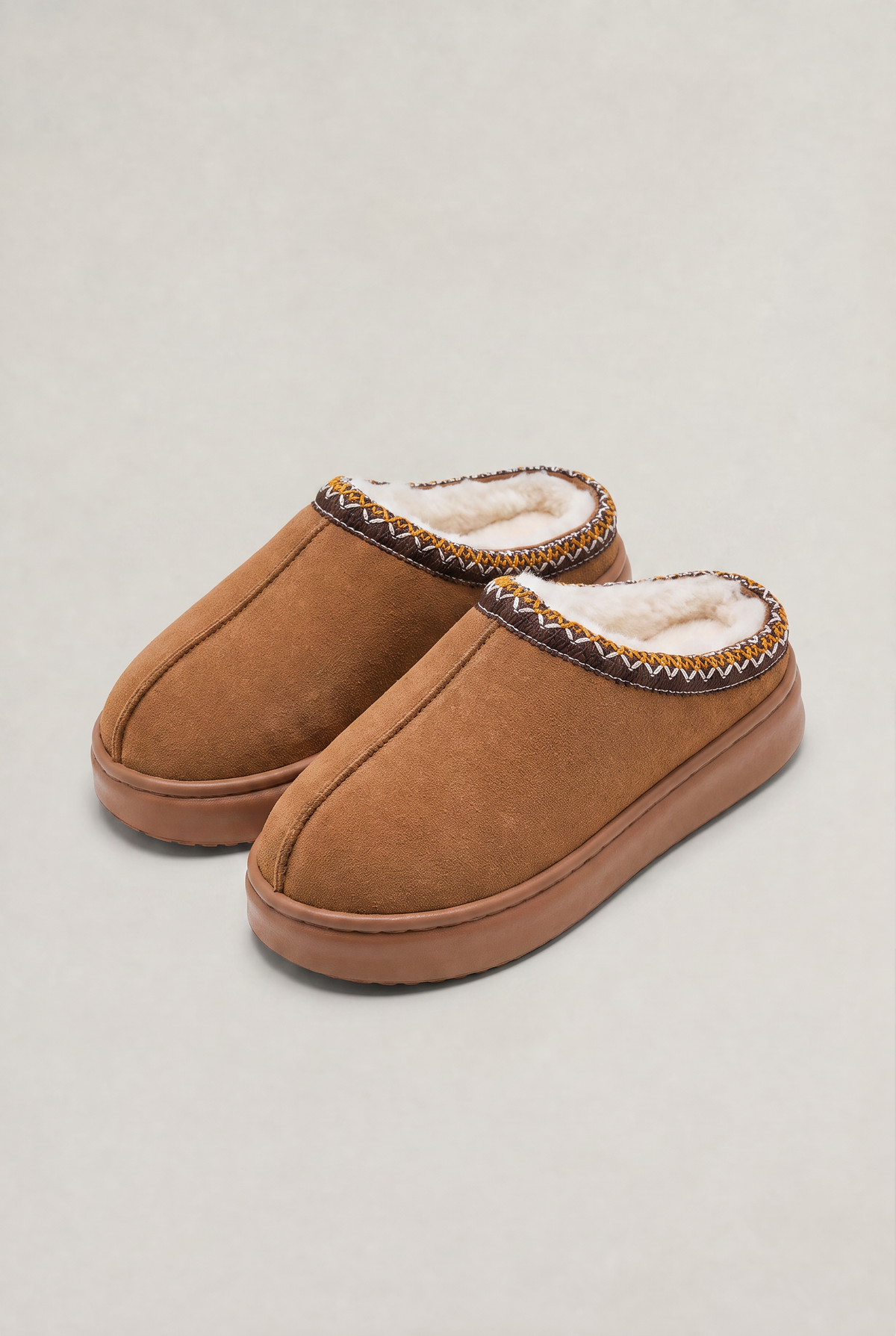 Women’s Fur Lined Suede Look Clogs