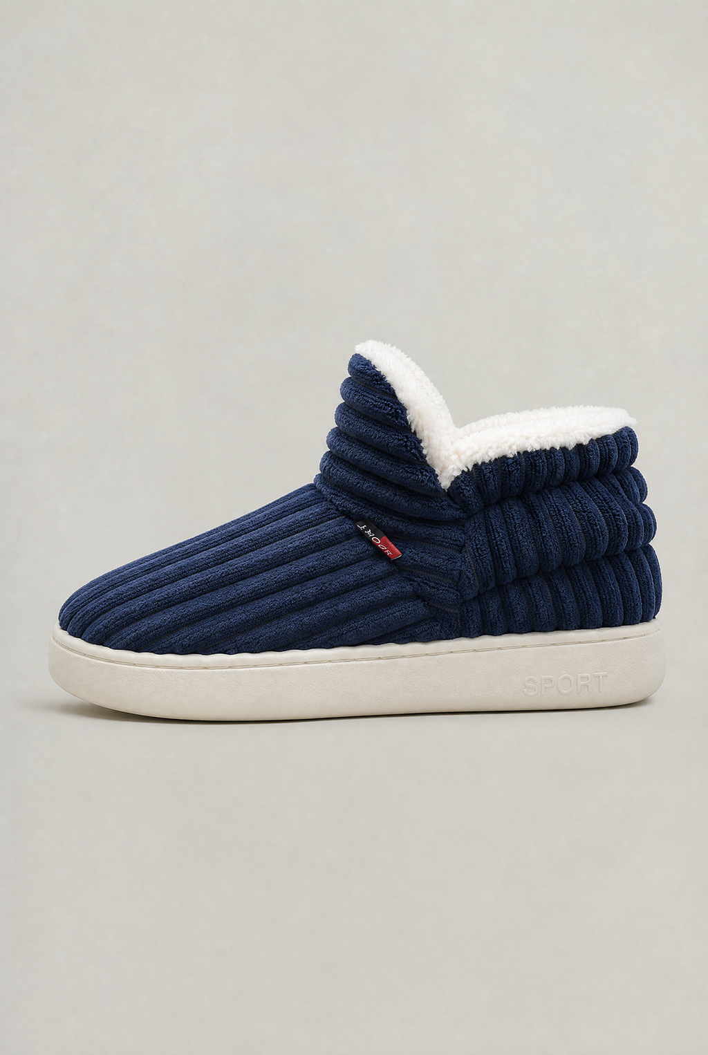 Women's Corduroy Fur Lined Slippers