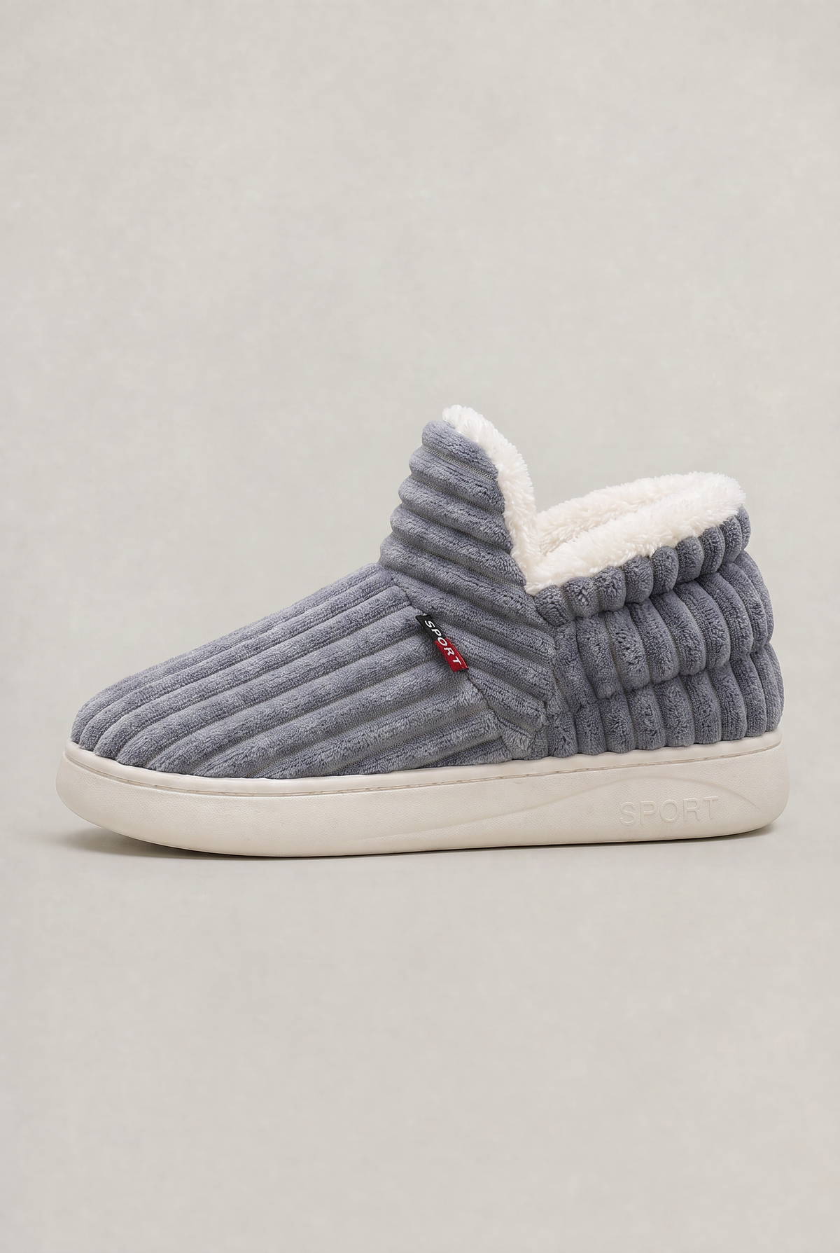 Women's Corduroy Fur Lined Slippers
