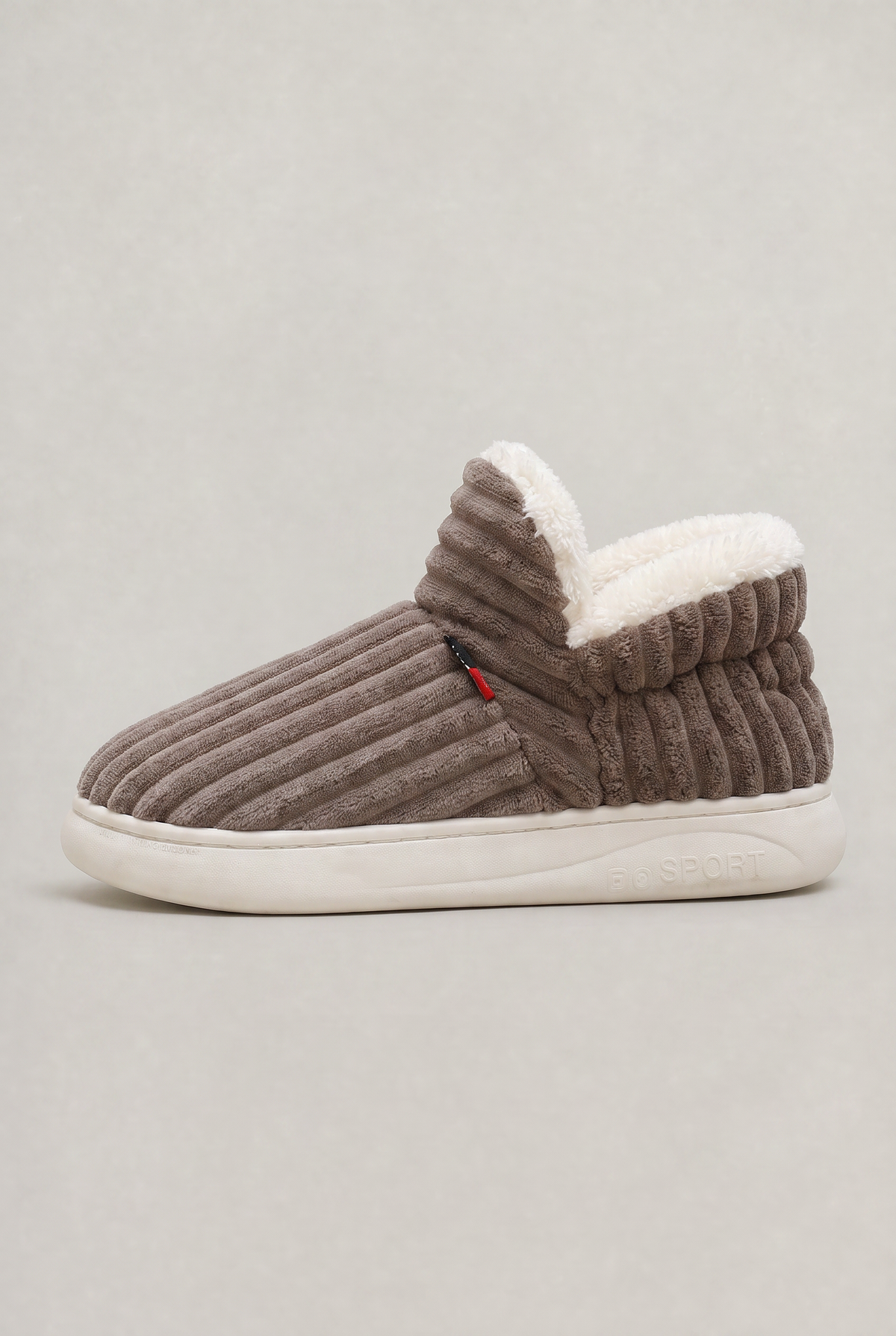 Women's Corduroy Fur Lined Slippers