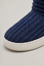 Women's Corduroy Fur Lined Slippers