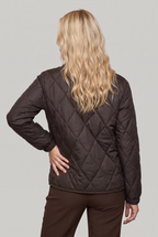 Women's Quilted Diamond Collar Jacket