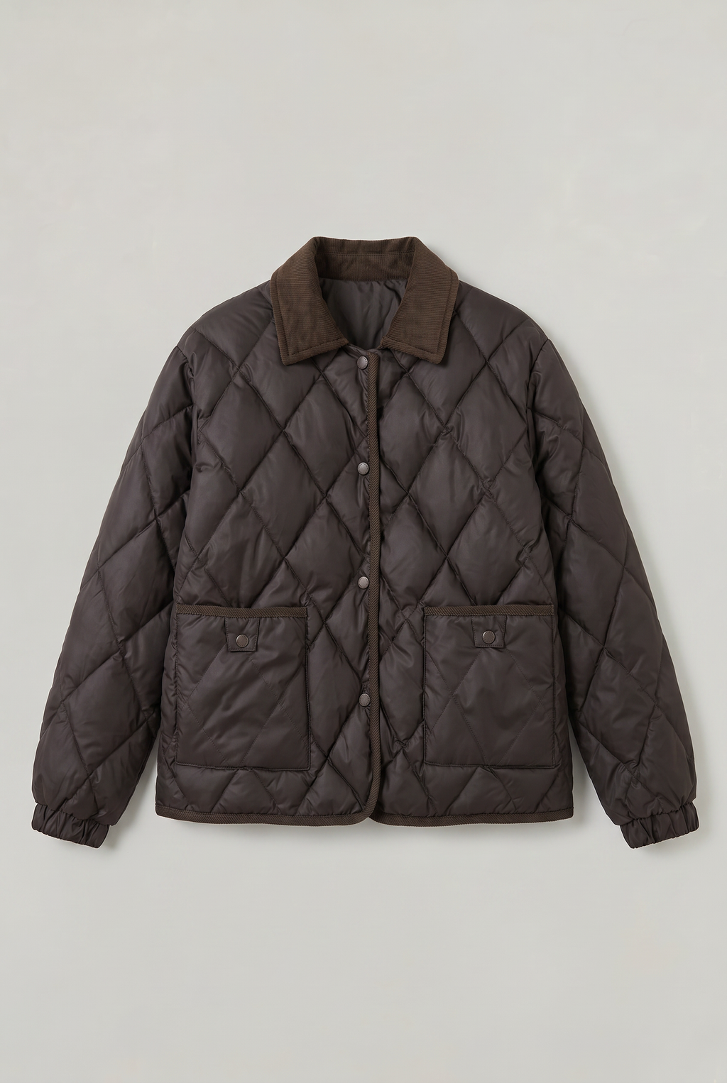 Women's Quilted Diamond Collar Jacket