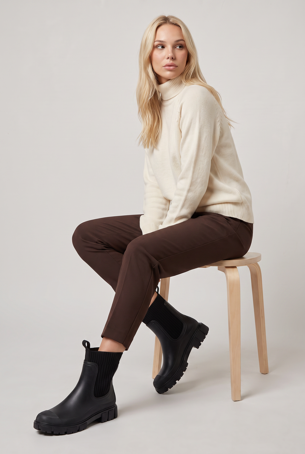 Women’s Chunky Chelsea Waterproof Rain Boots