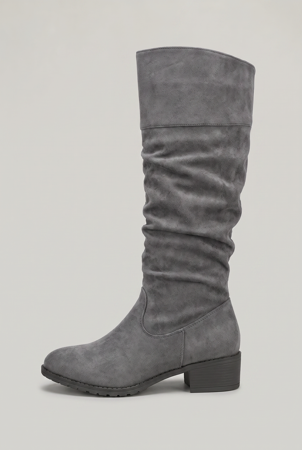 Women's Suede Look Slouchy Knee High Boots