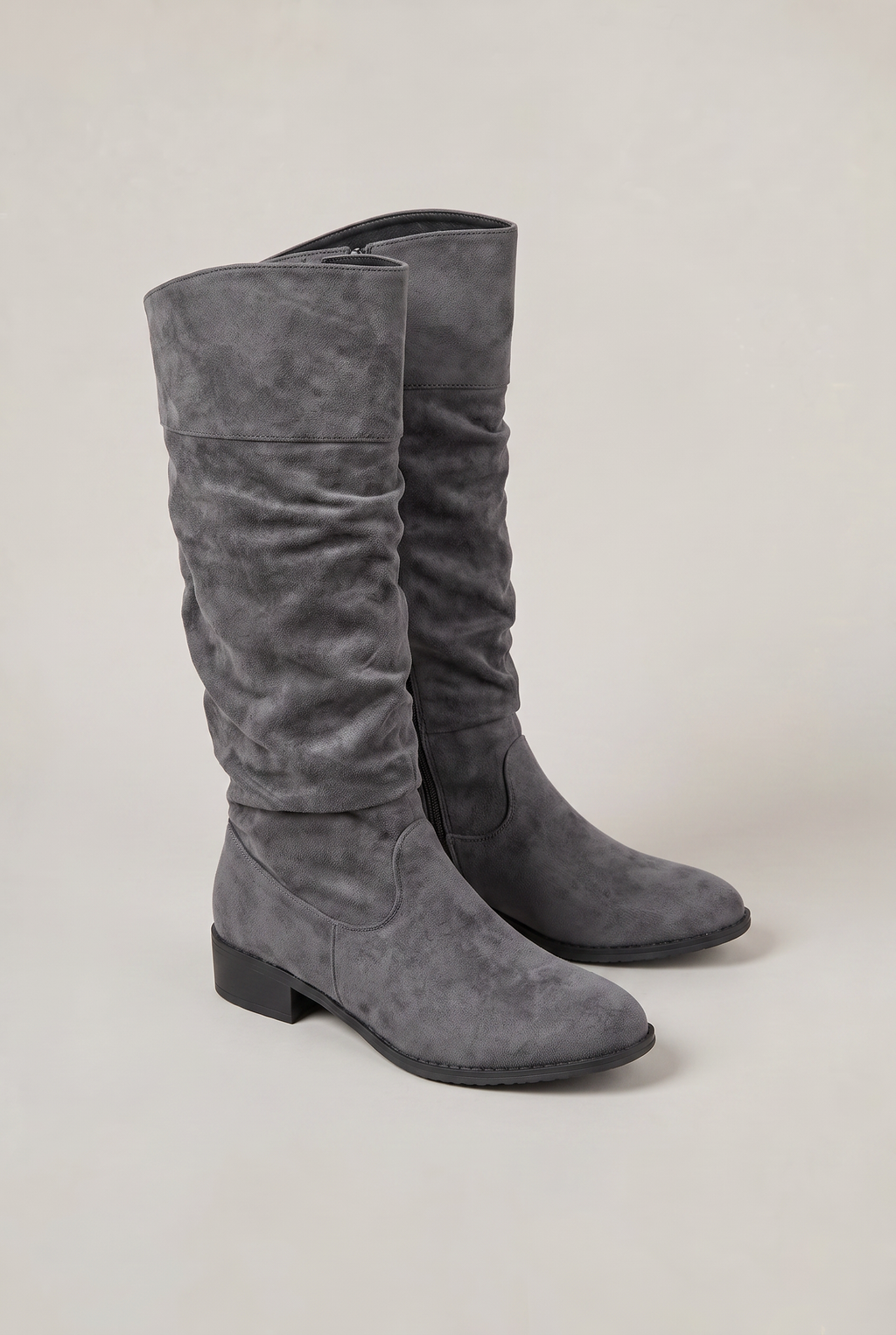 Women's Suede Look Slouchy Knee High Boots