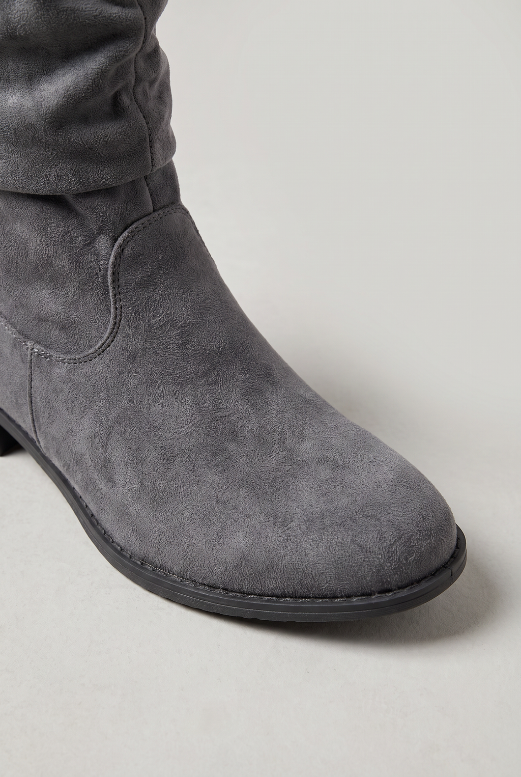 Women's Suede Look Slouchy Knee High Boots