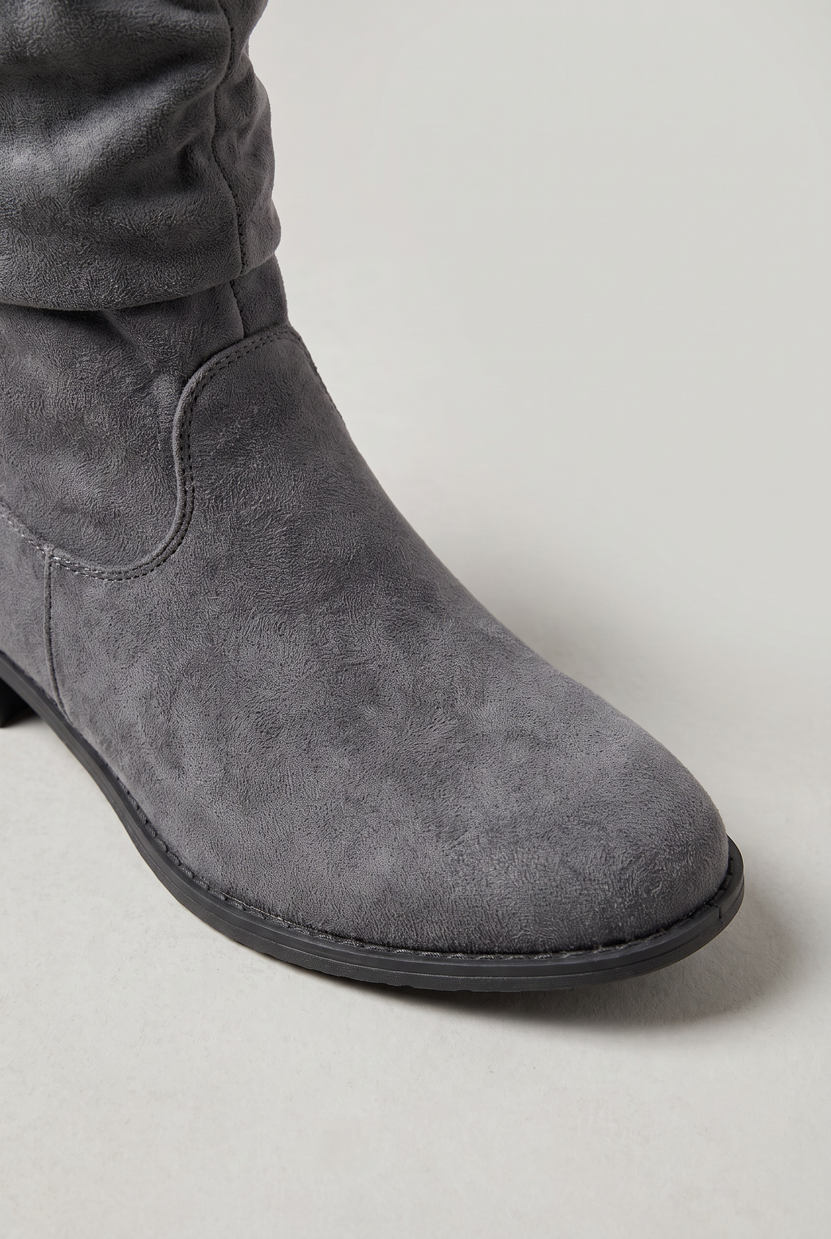 Women's Suede Look Slouchy Knee High Boots