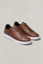 Men's Leather Lace Up Low Top Sneakers