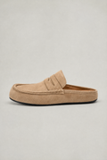 Men's Backless Loafers - Suede Look Mule Slip On
