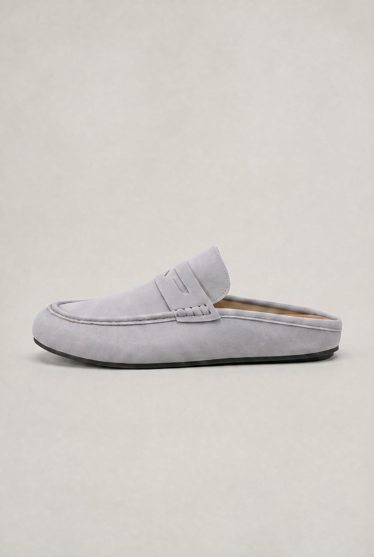 Men's Backless Loafers - Suede Look Mule Slip On