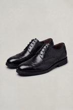 Men's Derby Shoes - Lace Up Leather Look Smart
