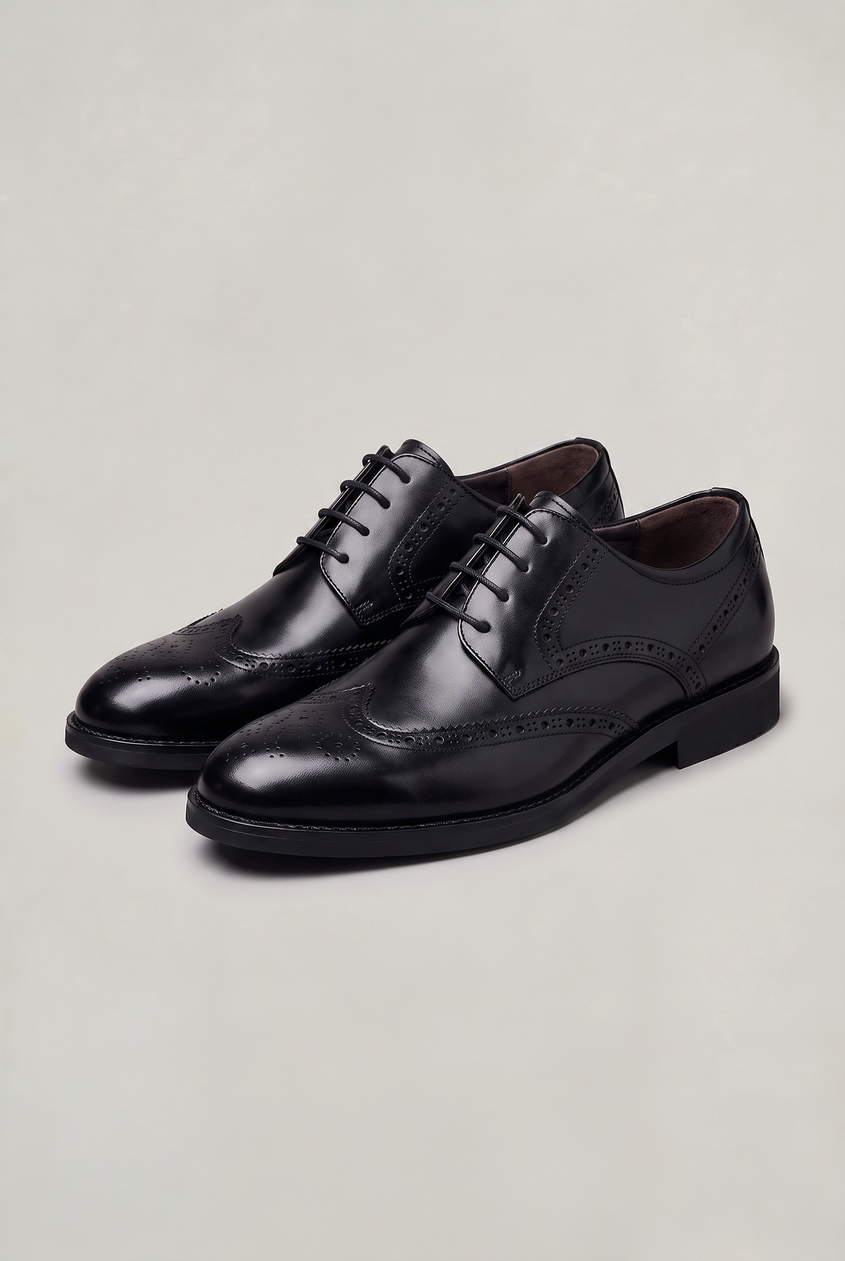 Men's Derby Shoes - Lace Up Leather Look Smart