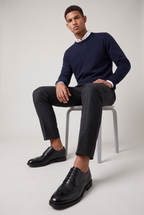 Men's Derby Shoes - Lace Up Leather Look Smart
