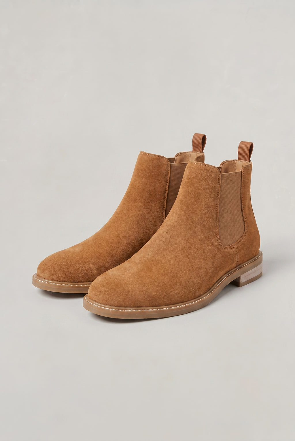 Men's Suede Look Chelsea Boots - Slip On Ankle Boots