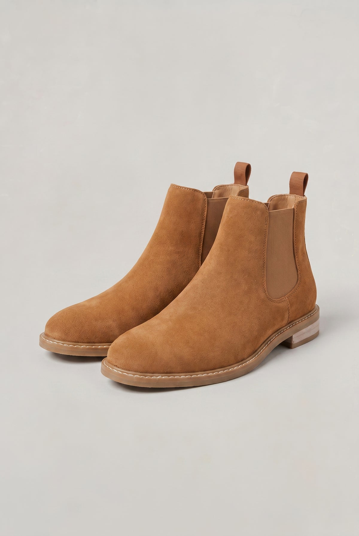 Men's Suede Look Chelsea Boots - Slip On Ankle Boots