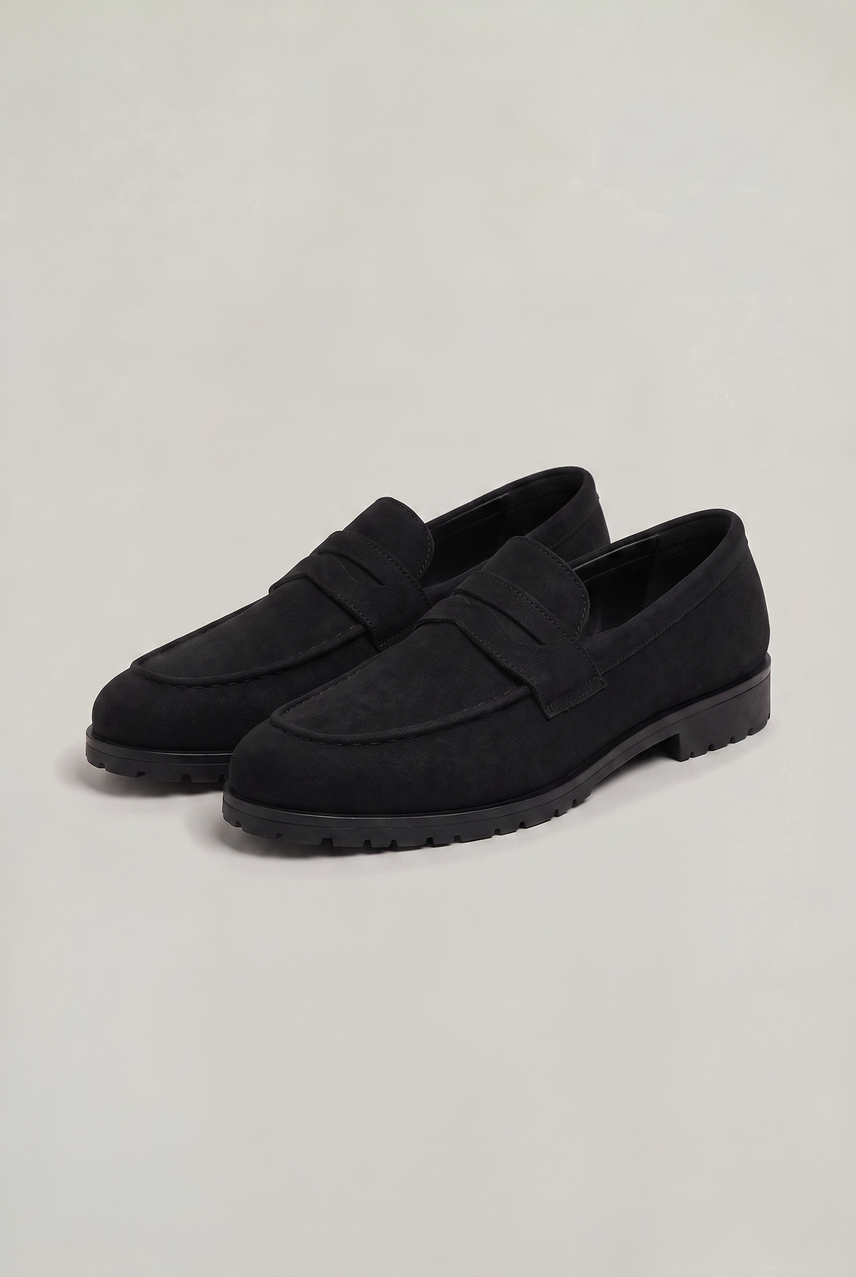 Men's Suede Look Penny Loafer - Slip On Loafers