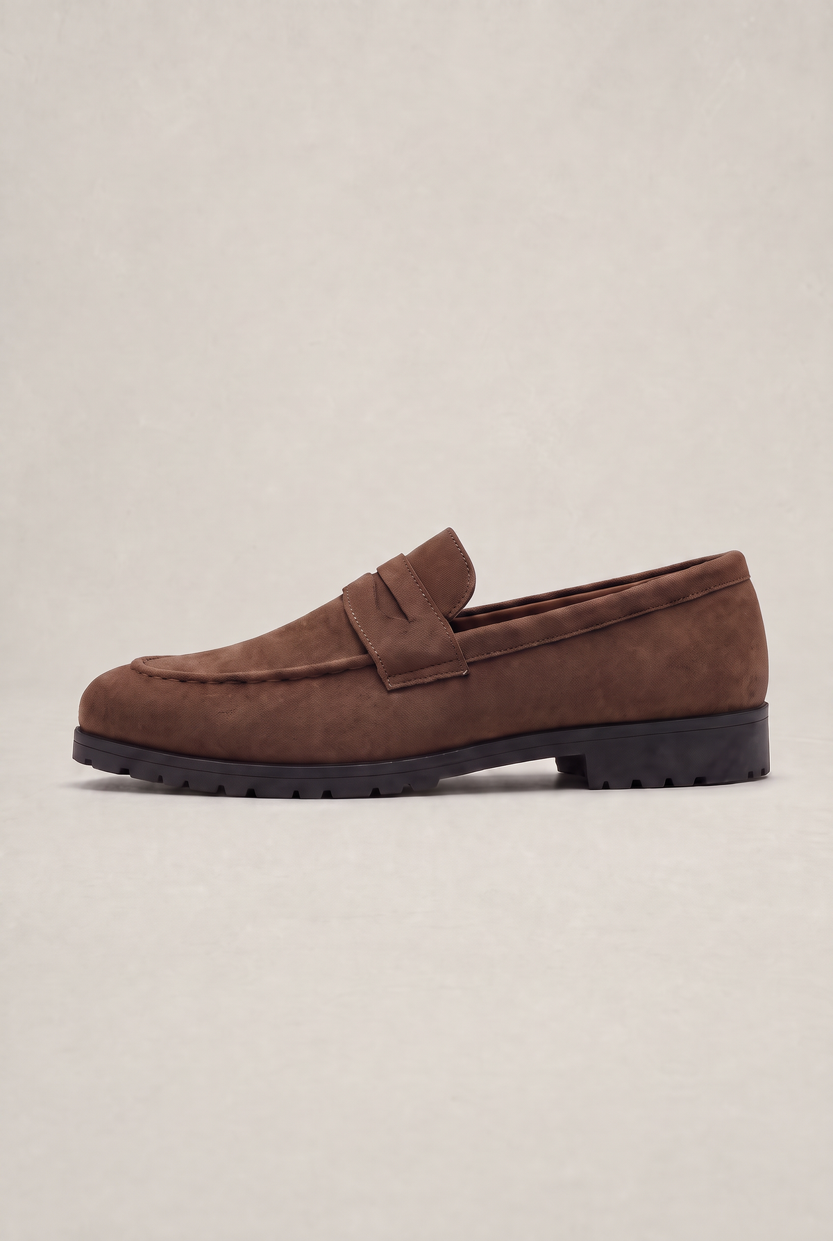 Men's Suede Look Penny Loafer - Slip On Loafers