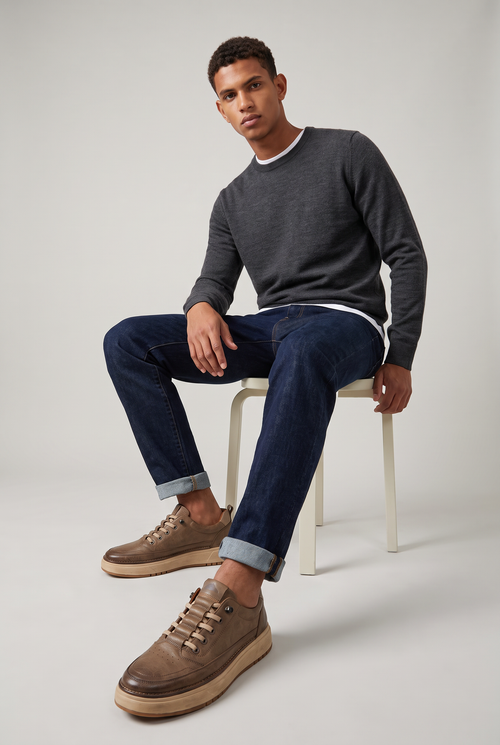 Men's Synthetic Lace-Up Low Top Sneakers
