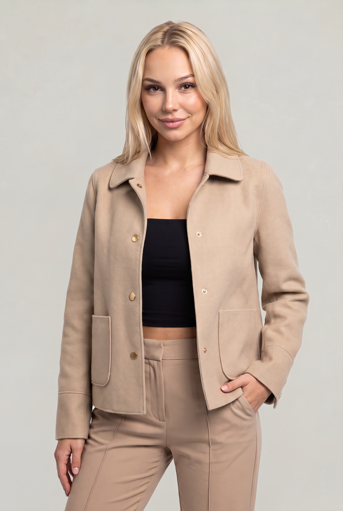 Women's Short Collared Jacket