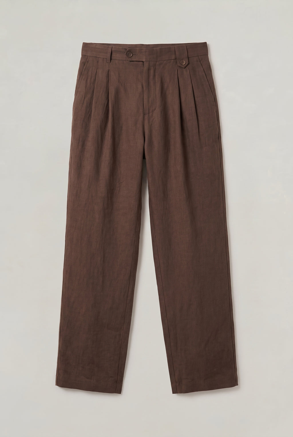 Men’s Relaxed Straight Wide-Leg Linen Trousers