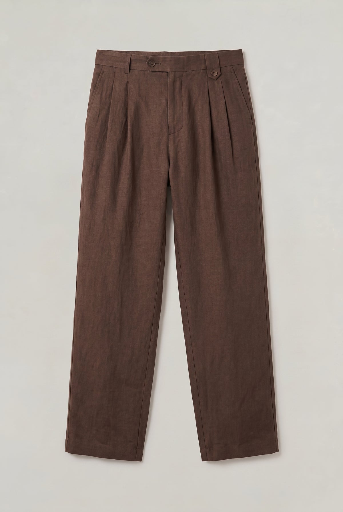 Men’s Relaxed Straight Wide-Leg Linen Trousers
