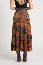 Women’s Printed A-Line Midi Skirt