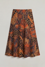 Women’s Printed A-Line Midi Skirt