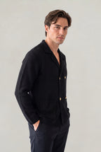 Men’s Double-Breasted Knit Cardigan