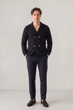 Men’s Double-Breasted Knit Cardigan