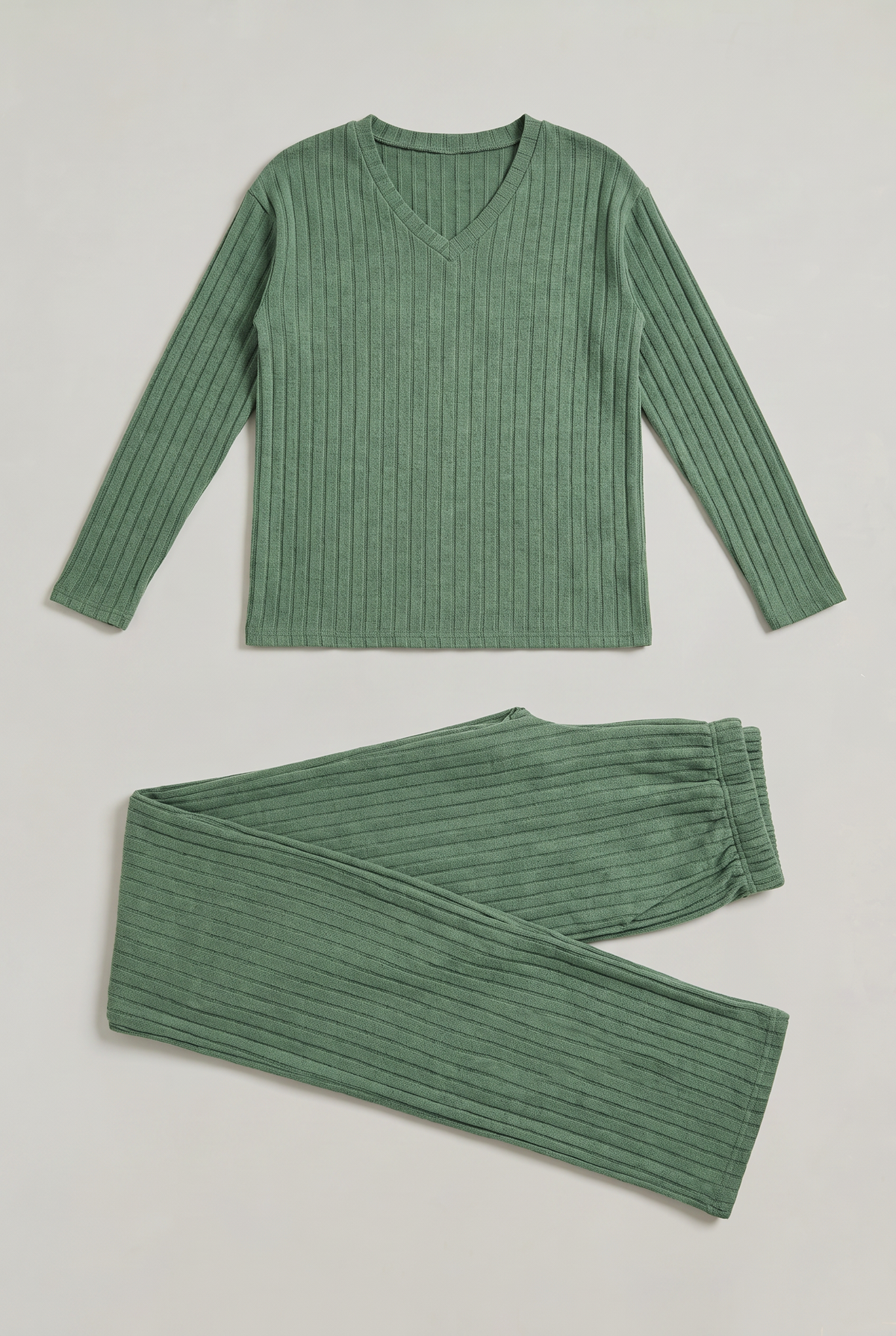 Women’s Ribbed Long-Sleeve Pyjama Set