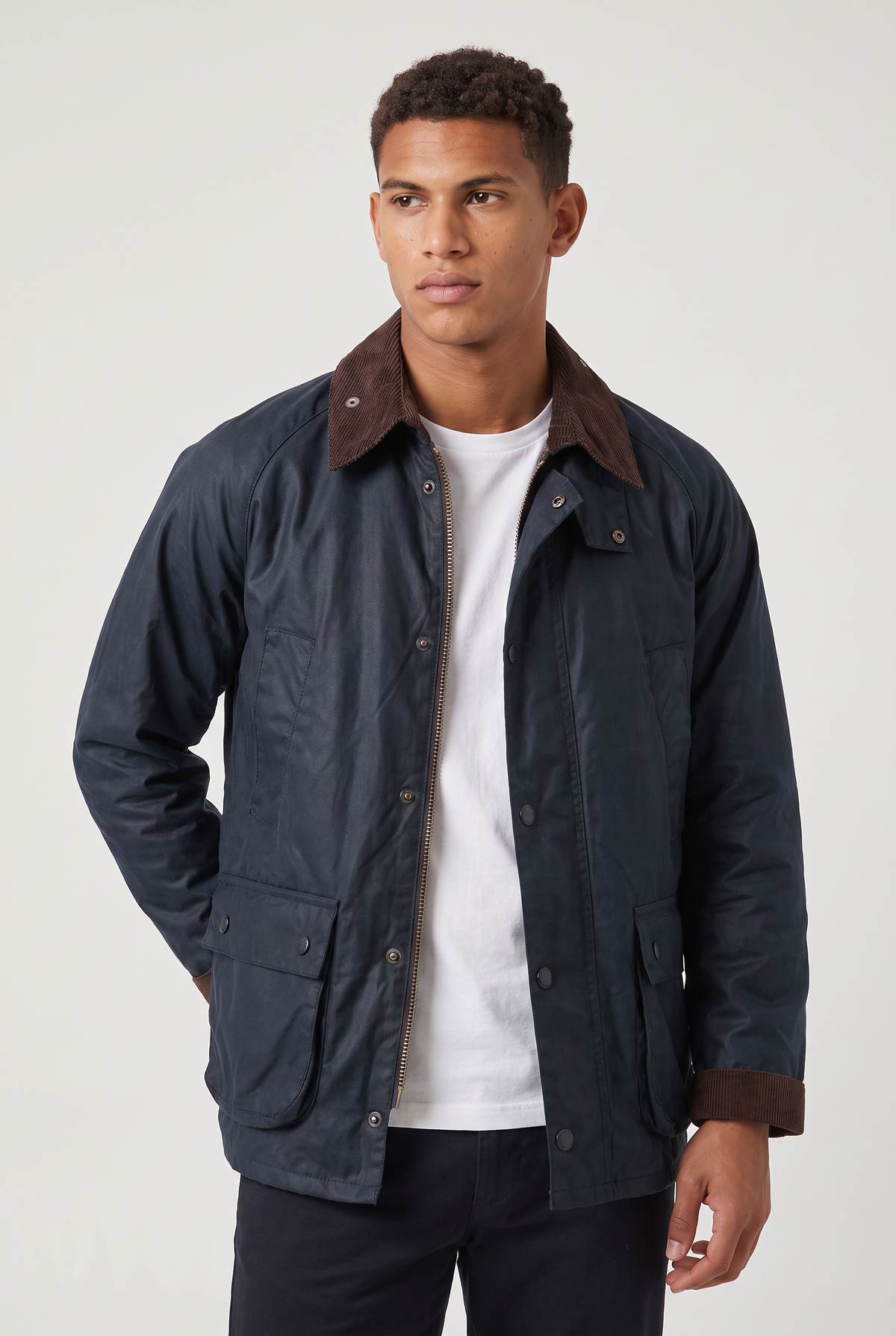 Men’s Vintage Oil-Waxed Corduroy Collar Jacket
