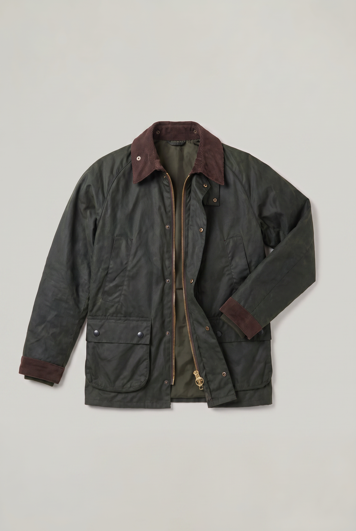 Men’s Vintage Oil-Waxed Corduroy Collar Jacket