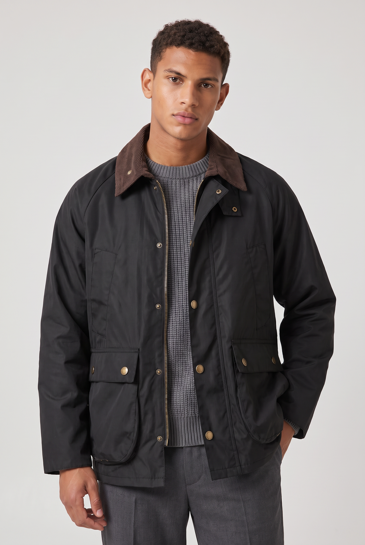 Men’s Vintage Corduroy Collar Workwear Jacket