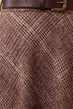 Women’s Tweed Checked A-Line Midi Skirt