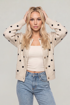 Women’s Polka Dot Button-Up Cardigan