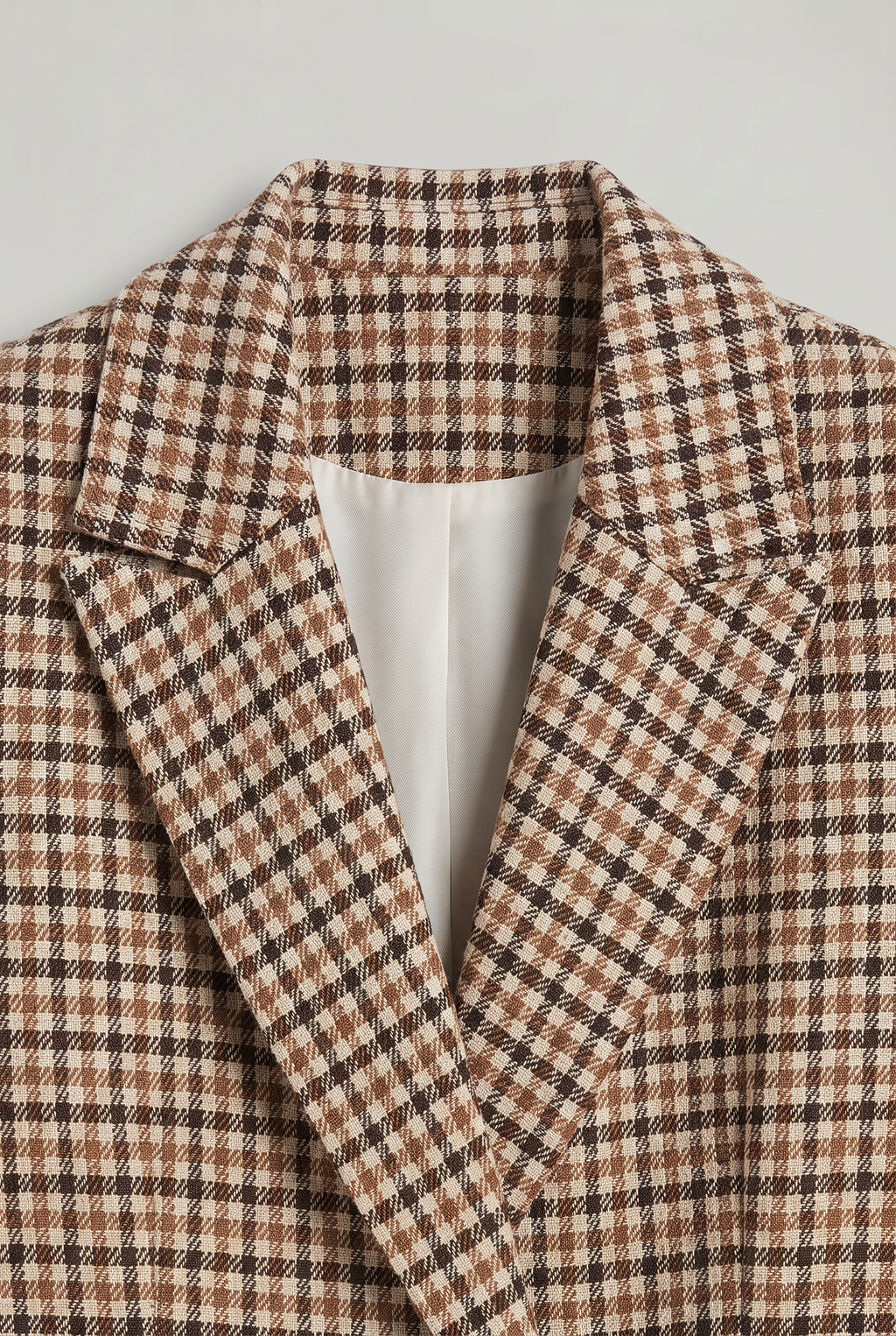 Women's Houndstooth Blazer - Oversized Check Double Breasted