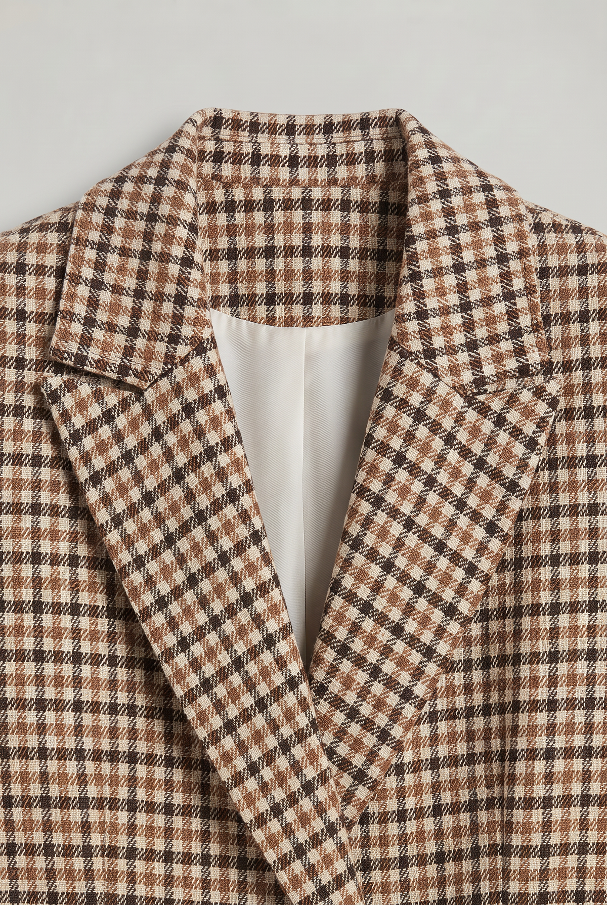 Women's Houndstooth Blazer - Oversized Check Double Breasted