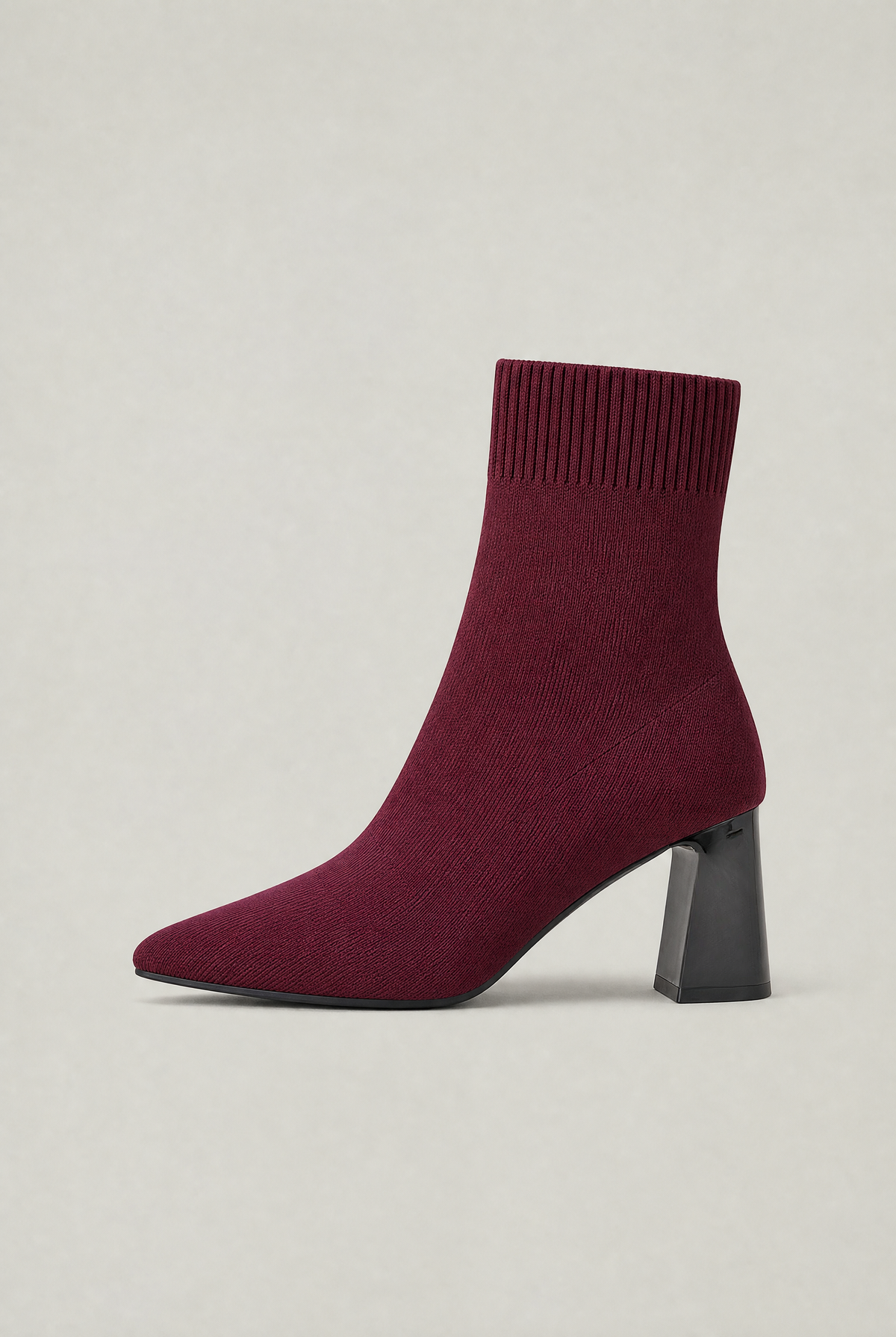 Women's Sock Boots - Knit Stretch Pointed Toe Ankle Boots