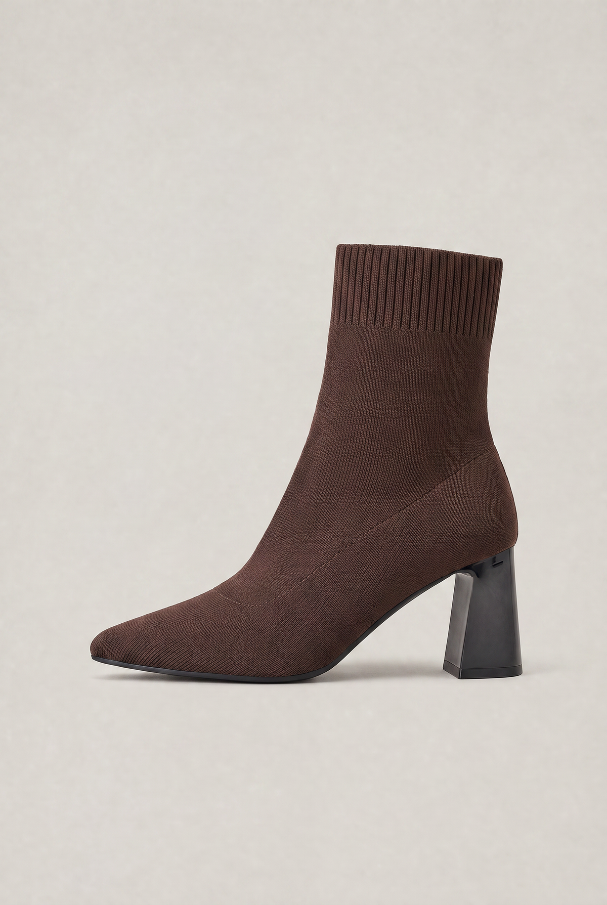 Women's Sock Boots - Knit Stretch Pointed Toe Ankle Boots