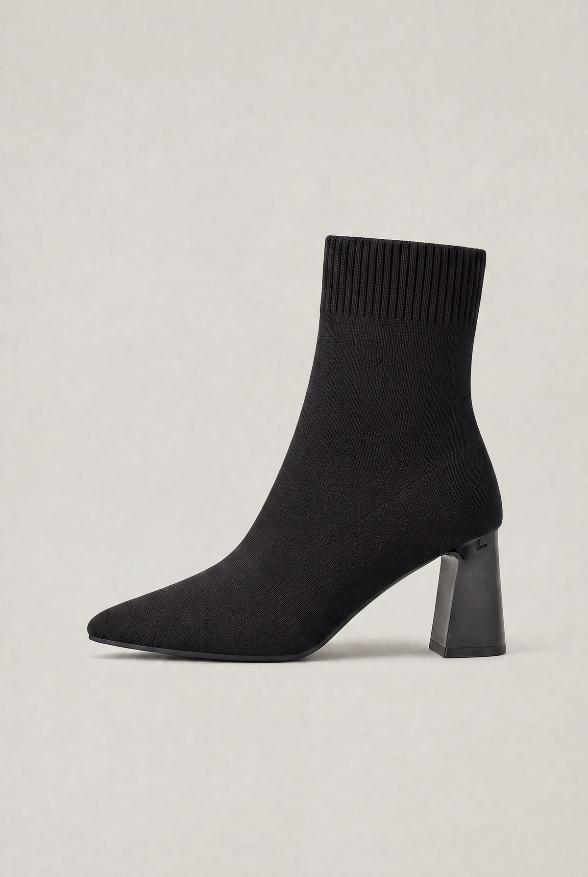 Women's Sock Boots - Knit Stretch Pointed Toe Ankle Boots