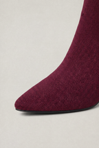 Women's Sock Boots - Knit Stretch Pointed Toe Ankle Boots