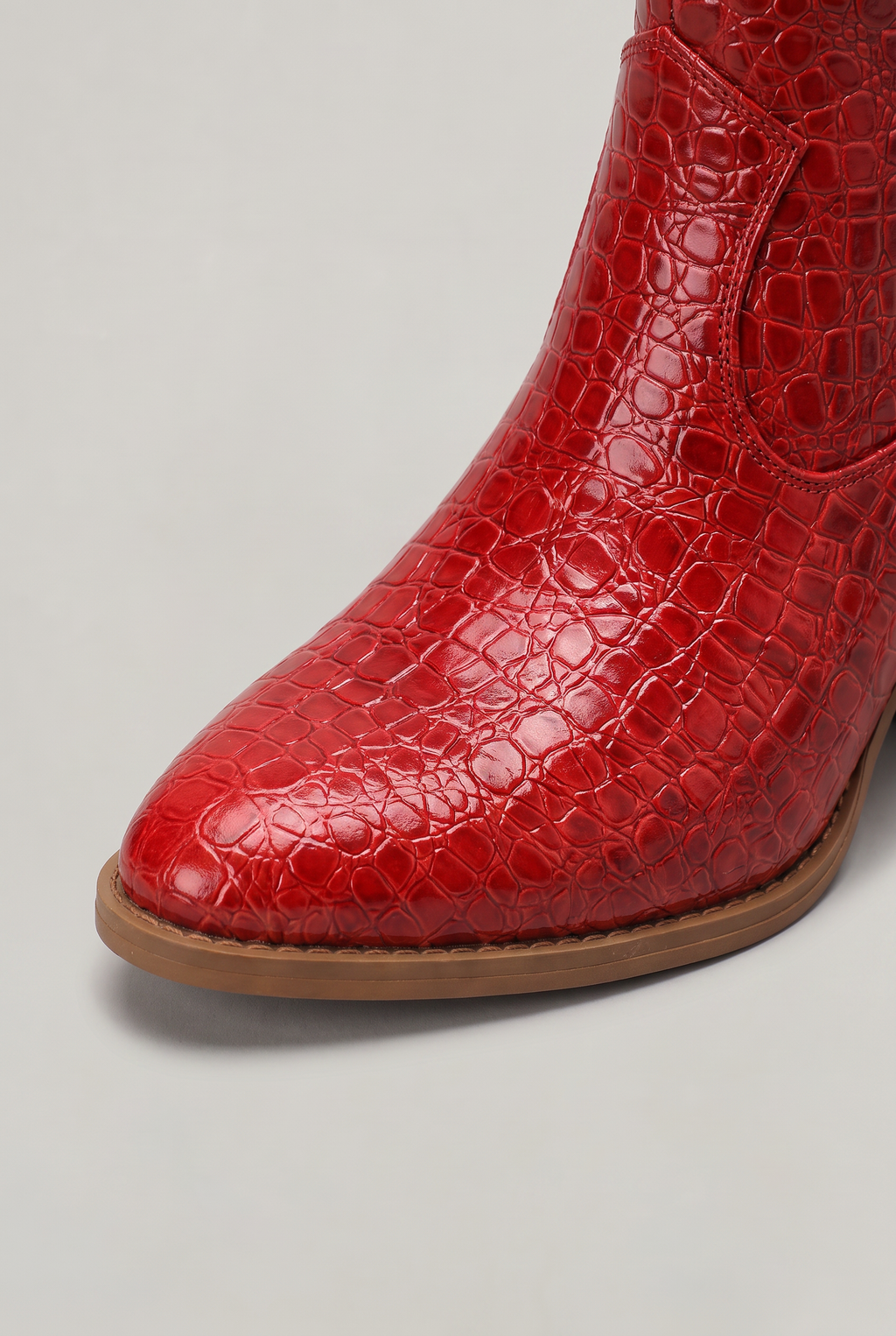 Women’s Faux Croc Pointed Toe Ankle Boots