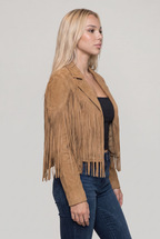 Women's Suede Fringe Cowboy Jacket