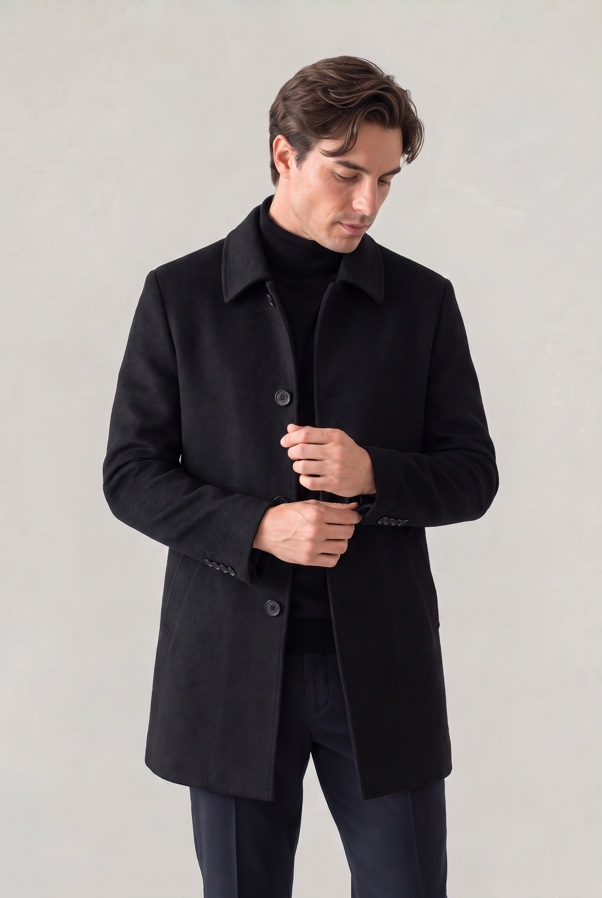 Men's Single Breasted Loose fit Coat
