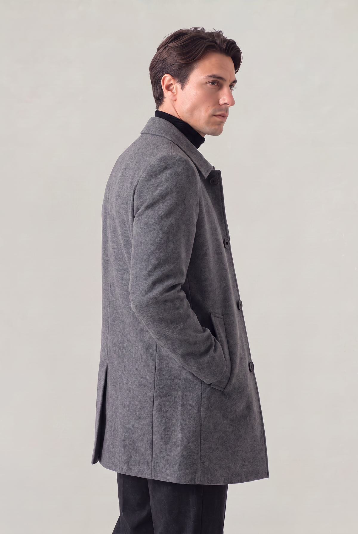 Men's Single Breasted Loose fit Coat