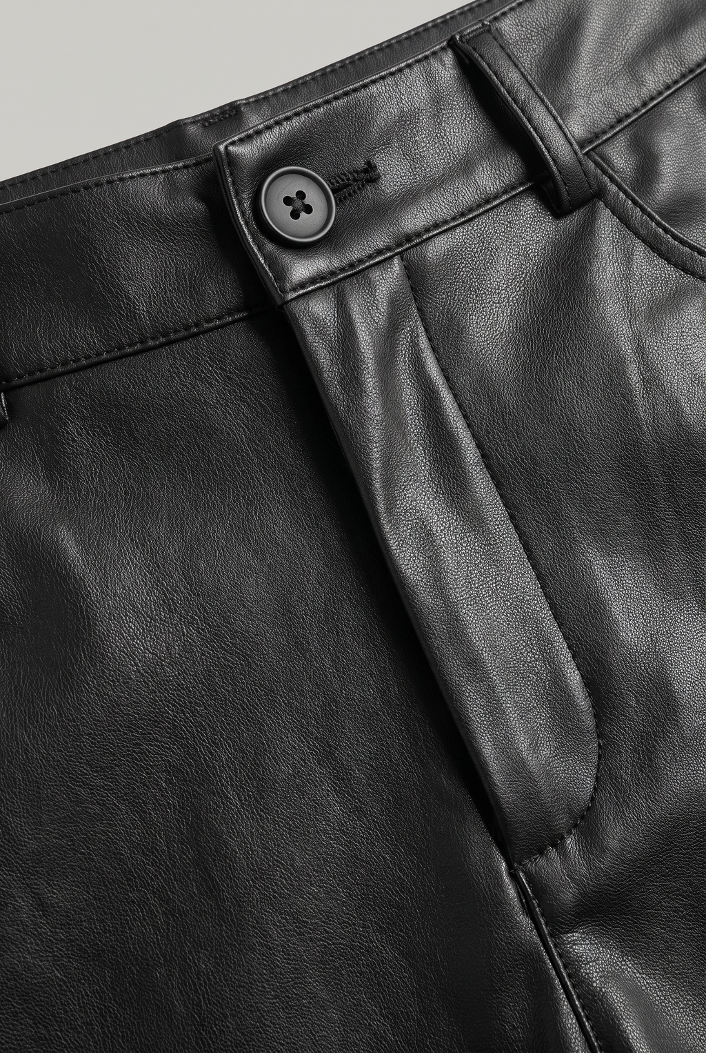 Women’s High-Waist Faux Leather Wide-Leg Trousers