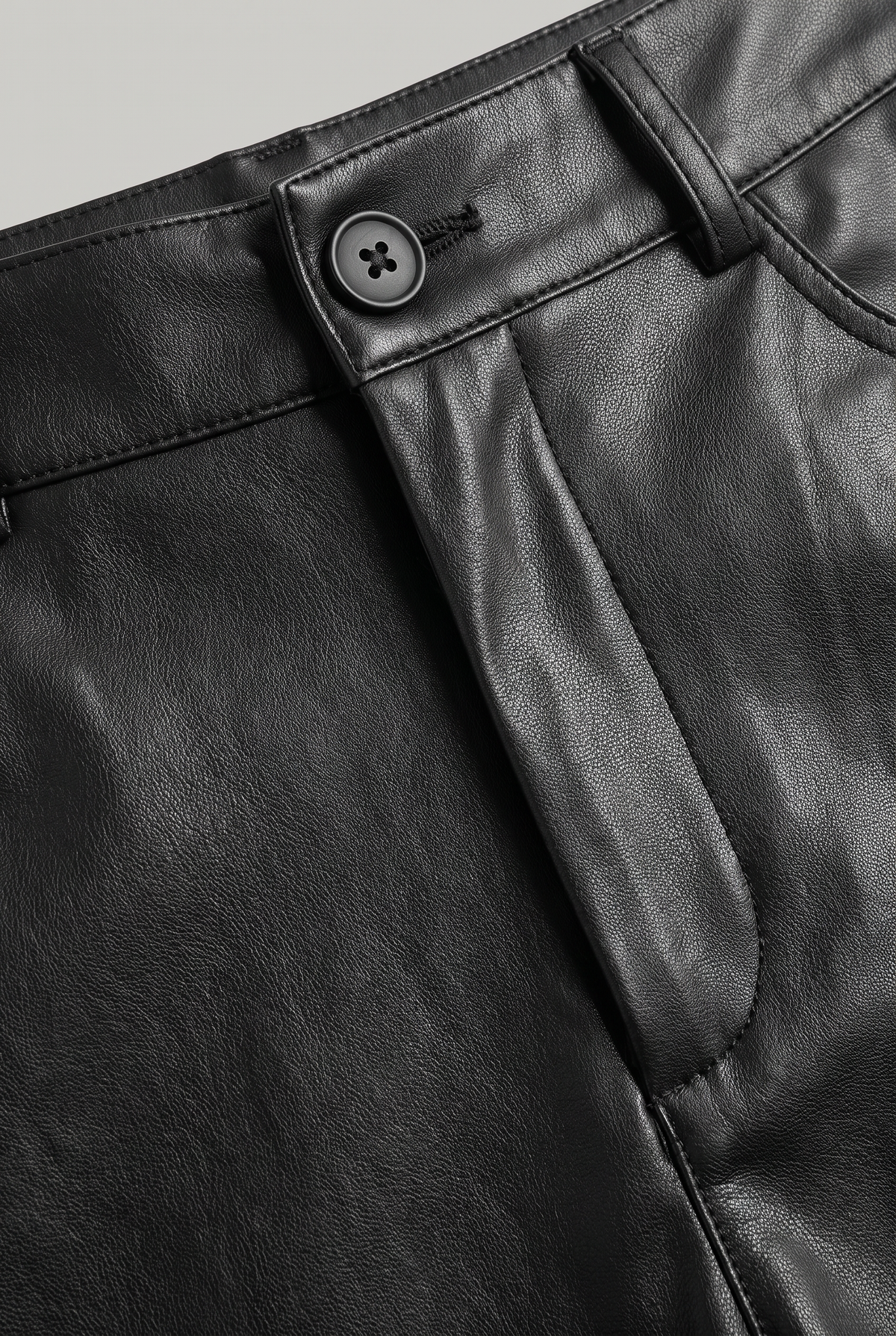 Women’s High-Waist Faux Leather Wide-Leg Trousers