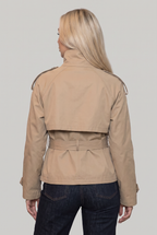 Women’s Funnel Neck Cropped Trench Coat